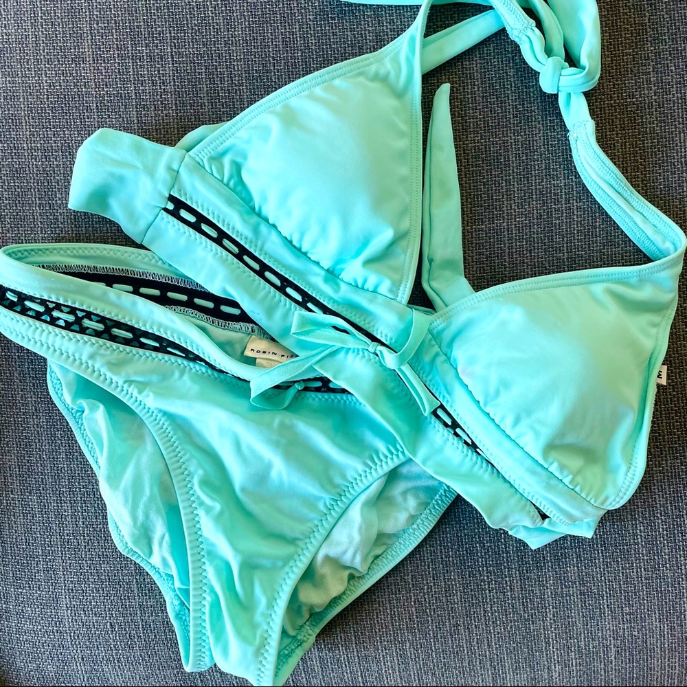 ROBIN PICCONE Teal Bikini Set | Size M/L